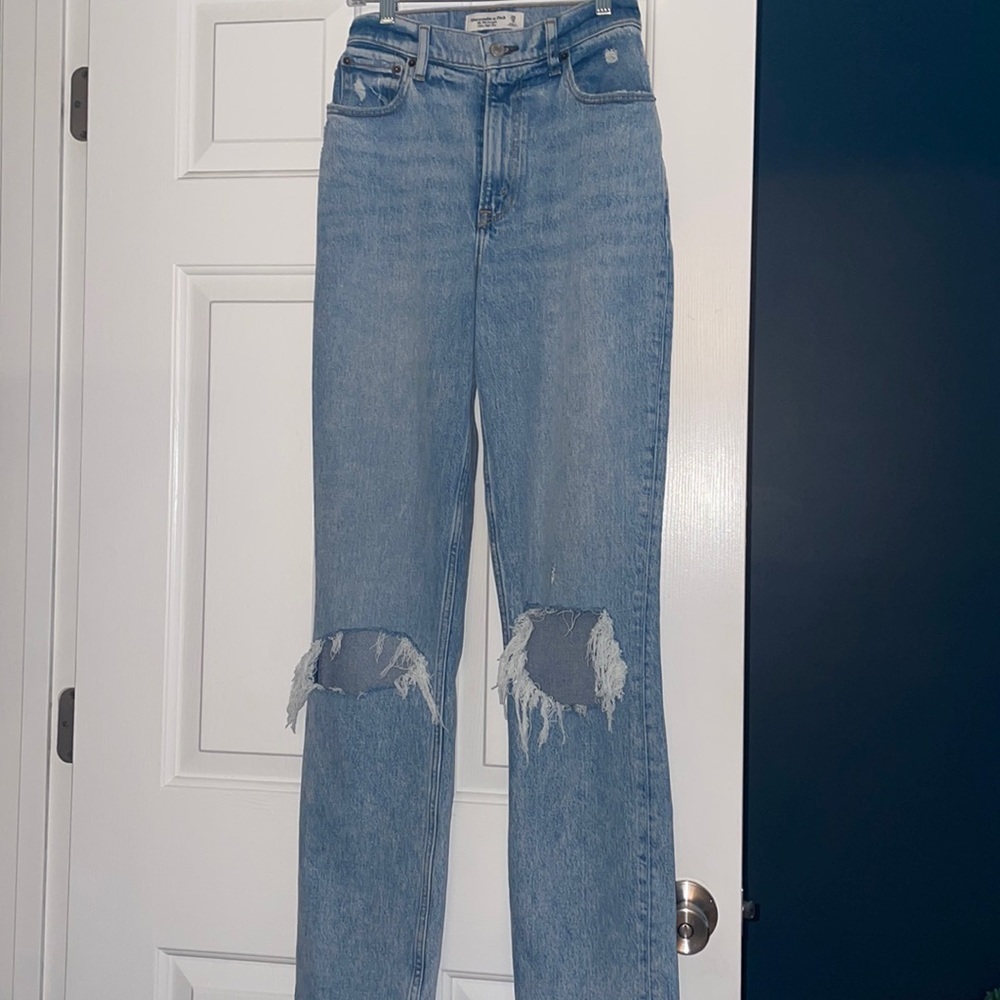 Abercrombie ultra high rise 90s straight